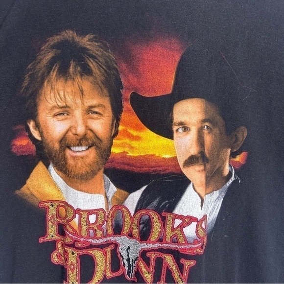 Vintage 1994 Brroks and Dunn Waitin on Sundown Tour Single Stitch T-shirt - Picture 2 of 9